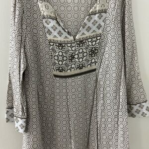 Kim Rogers brown Graphic Tunic PL